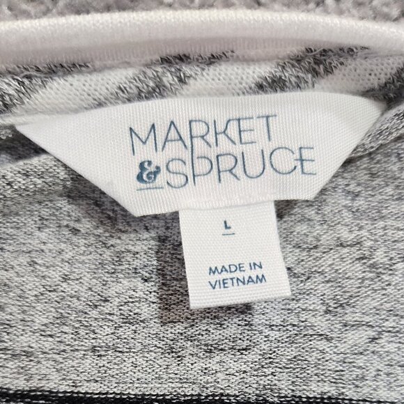 Market & Spruce Vreelan Colorblock Multicolor Side Knot Brushed Knit Top Soft - Picture 8 of 10